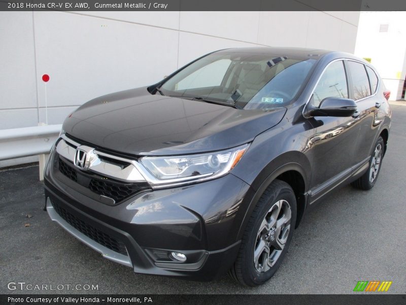 Gunmetal Metallic / Gray 2018 Honda CR-V EX AWD