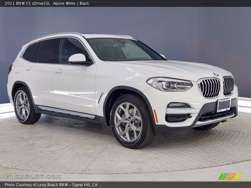 Alpine White / Black 2021 BMW X3 sDrive30i