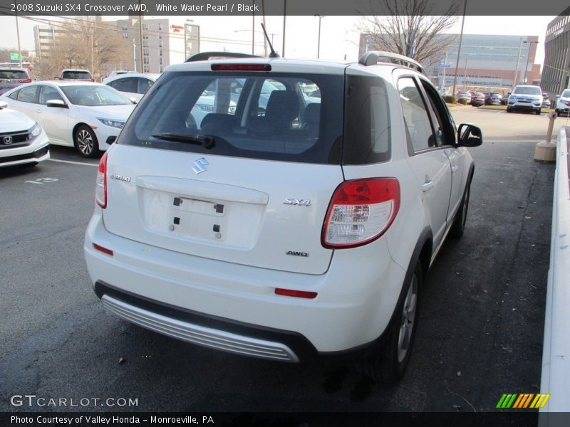 White Water Pearl / Black 2008 Suzuki SX4 Crossover AWD