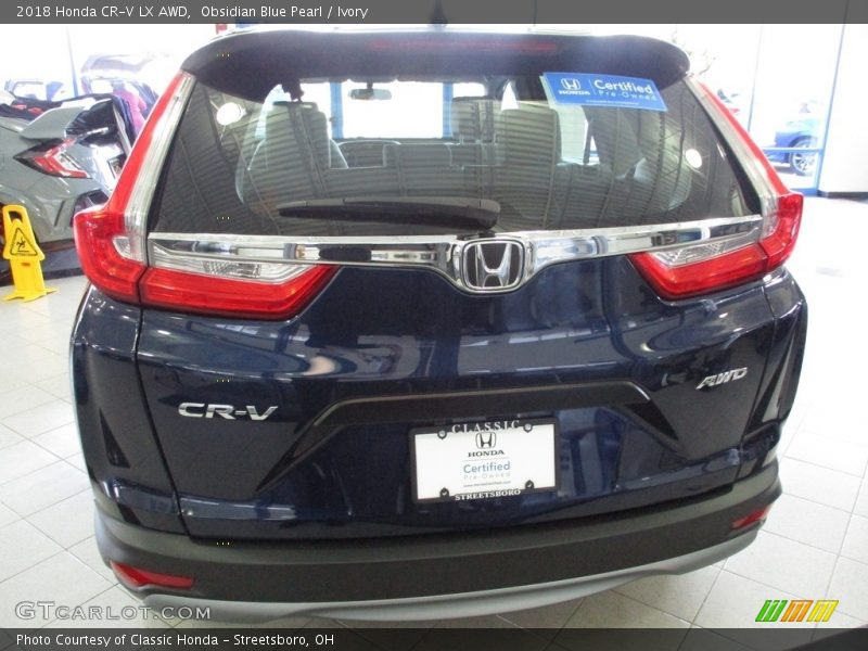 Obsidian Blue Pearl / Ivory 2018 Honda CR-V LX AWD