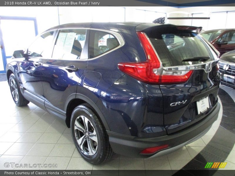 Obsidian Blue Pearl / Ivory 2018 Honda CR-V LX AWD