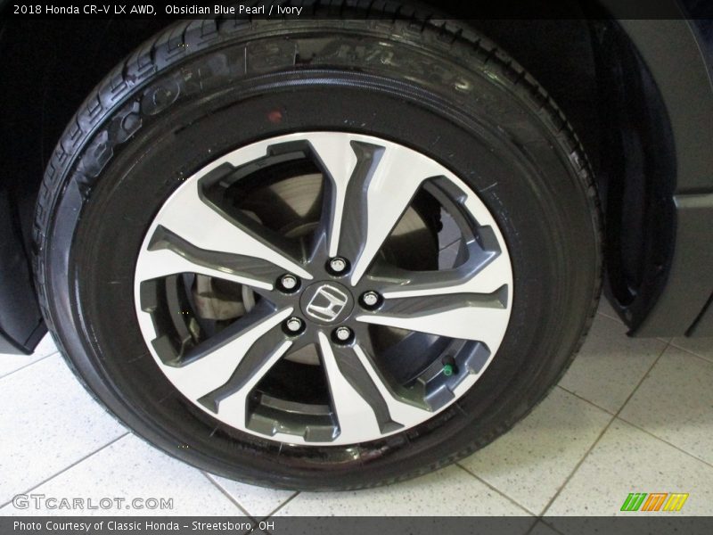 Obsidian Blue Pearl / Ivory 2018 Honda CR-V LX AWD