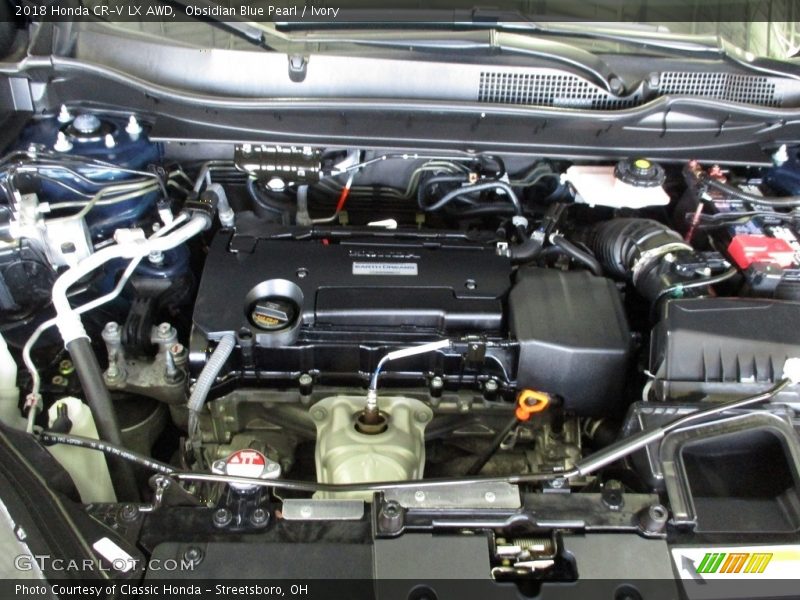 Obsidian Blue Pearl / Ivory 2018 Honda CR-V LX AWD