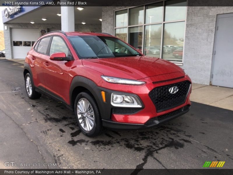 Pulse Red / Black 2021 Hyundai Kona SEL AWD