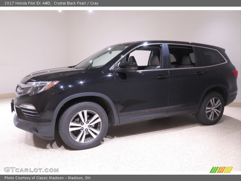 Crystal Black Pearl / Gray 2017 Honda Pilot EX AWD