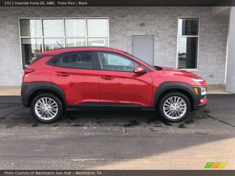 Pulse Red / Black 2021 Hyundai Kona SEL AWD