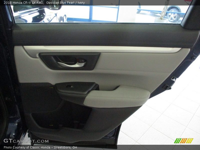 Obsidian Blue Pearl / Ivory 2018 Honda CR-V LX AWD