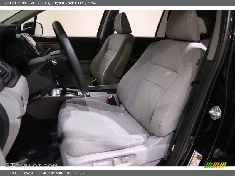 Crystal Black Pearl / Gray 2017 Honda Pilot EX AWD
