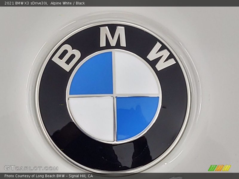 Alpine White / Black 2021 BMW X3 sDrive30i