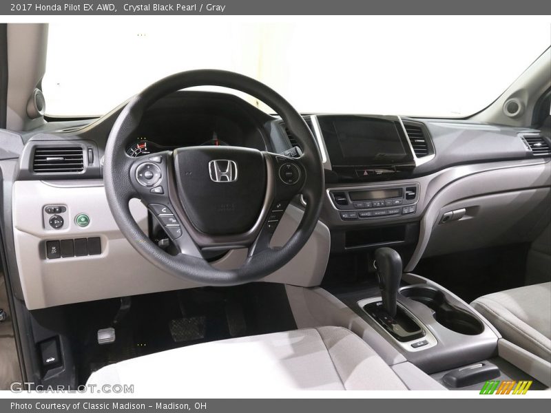 Crystal Black Pearl / Gray 2017 Honda Pilot EX AWD