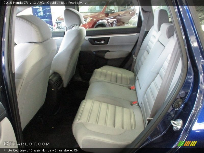 Obsidian Blue Pearl / Ivory 2018 Honda CR-V LX AWD