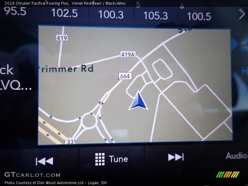 Velvet Red Pearl / Black/Alloy 2019 Chrysler Pacifica Touring Plus