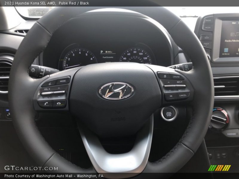 Pulse Red / Black 2021 Hyundai Kona SEL AWD