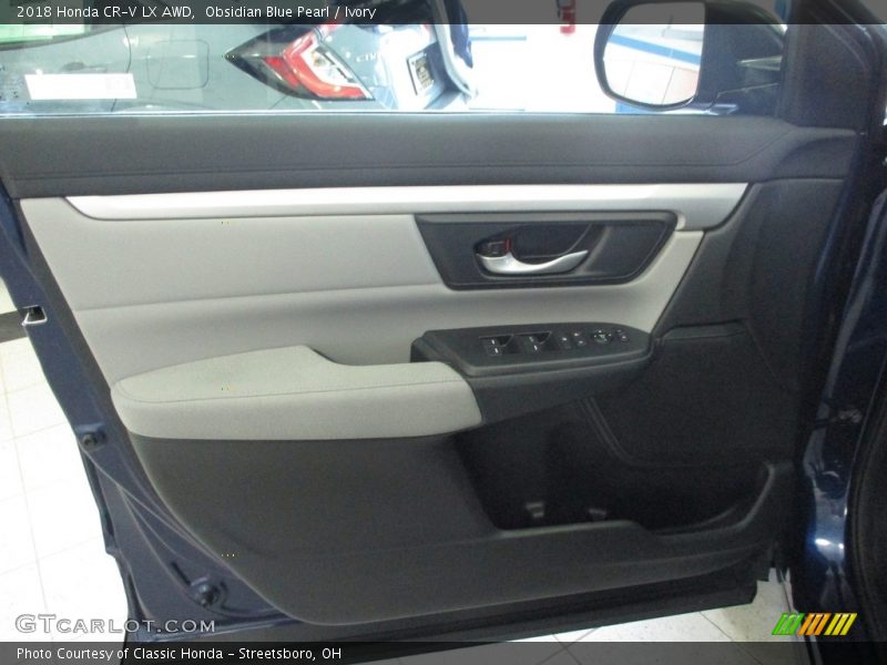Obsidian Blue Pearl / Ivory 2018 Honda CR-V LX AWD