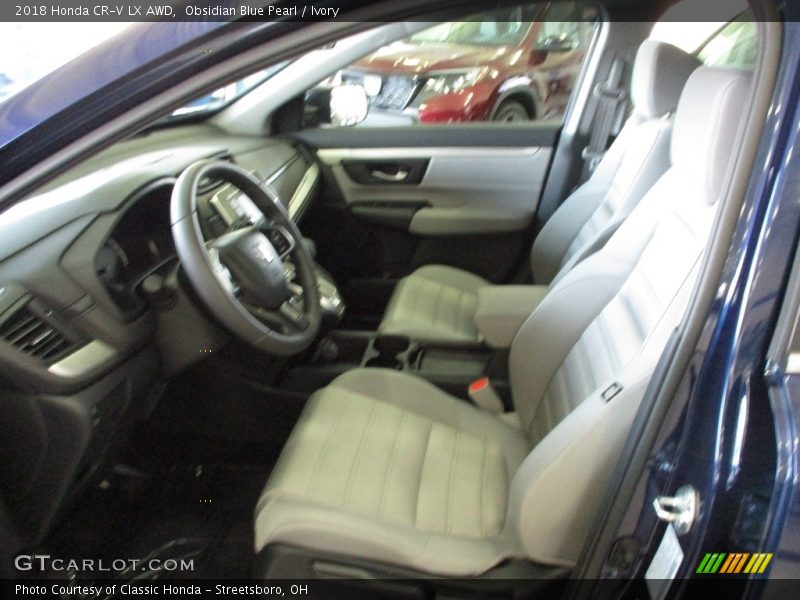 Obsidian Blue Pearl / Ivory 2018 Honda CR-V LX AWD