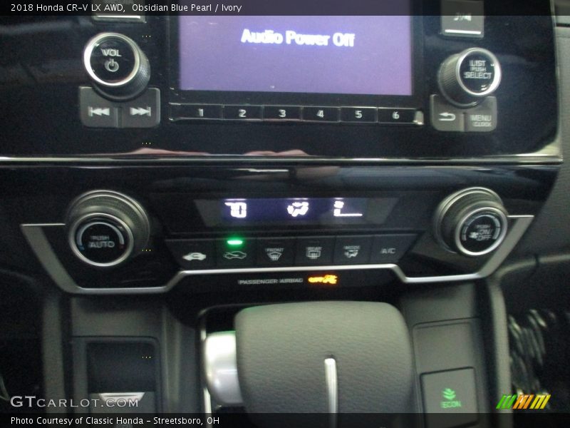Obsidian Blue Pearl / Ivory 2018 Honda CR-V LX AWD