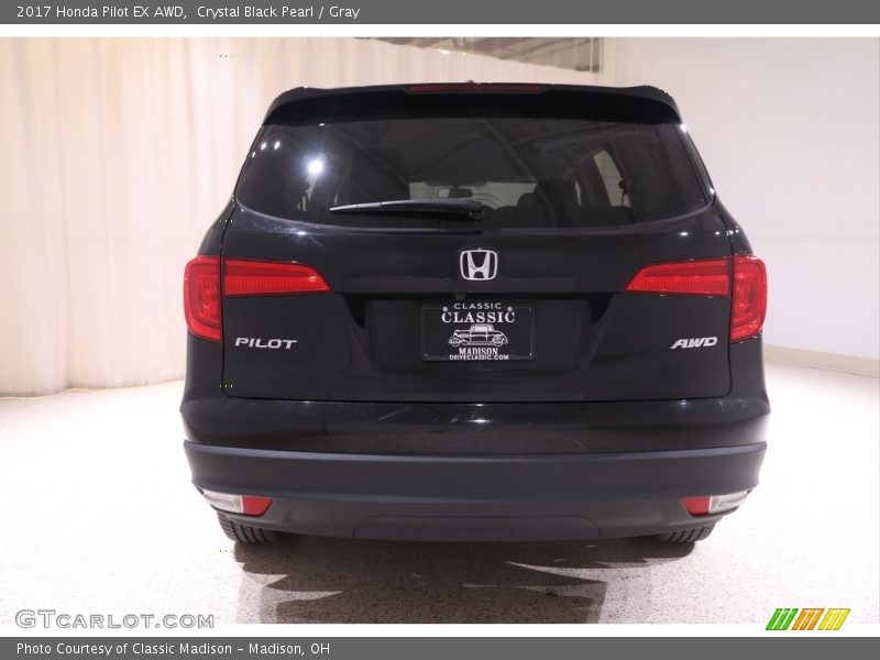 Crystal Black Pearl / Gray 2017 Honda Pilot EX AWD