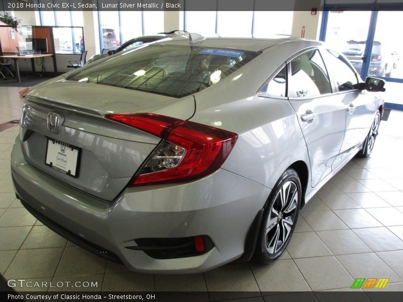 Lunar Silver Metallic / Black 2018 Honda Civic EX-L Sedan