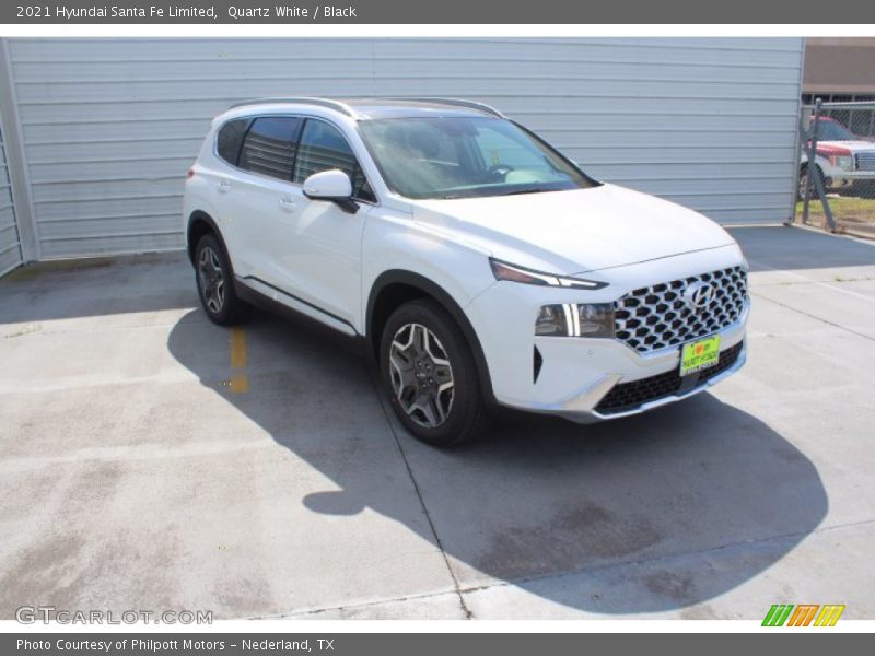 Quartz White / Black 2021 Hyundai Santa Fe Limited