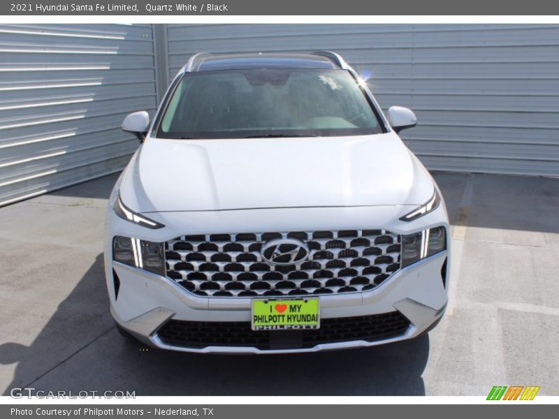 Quartz White / Black 2021 Hyundai Santa Fe Limited