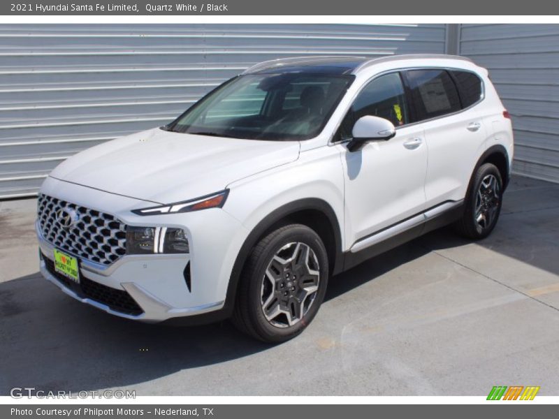 Quartz White / Black 2021 Hyundai Santa Fe Limited