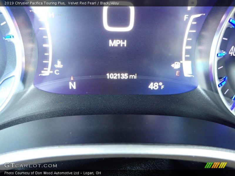 Velvet Red Pearl / Black/Alloy 2019 Chrysler Pacifica Touring Plus