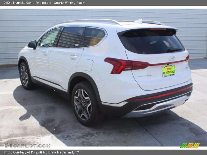 Quartz White / Black 2021 Hyundai Santa Fe Limited