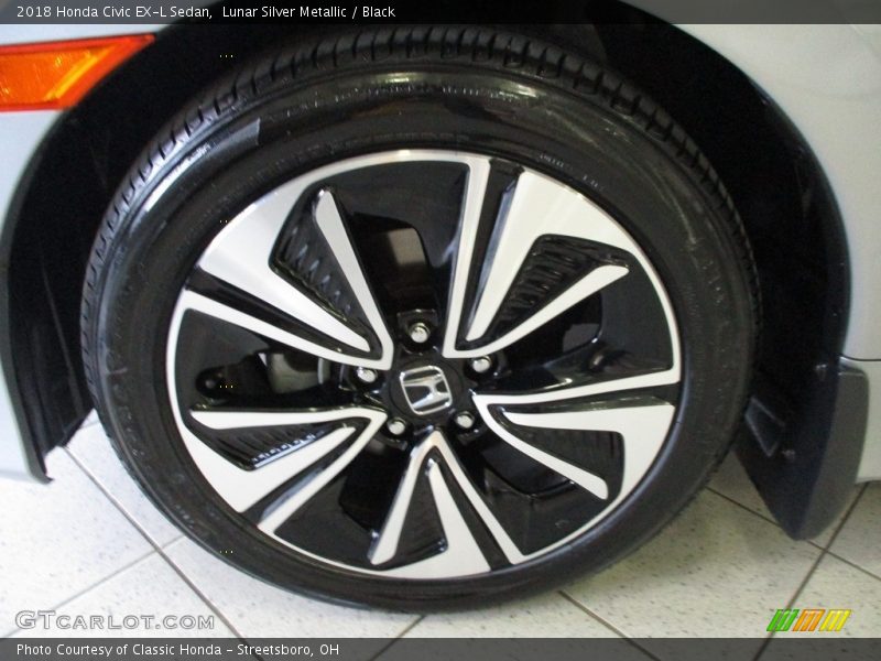 Lunar Silver Metallic / Black 2018 Honda Civic EX-L Sedan