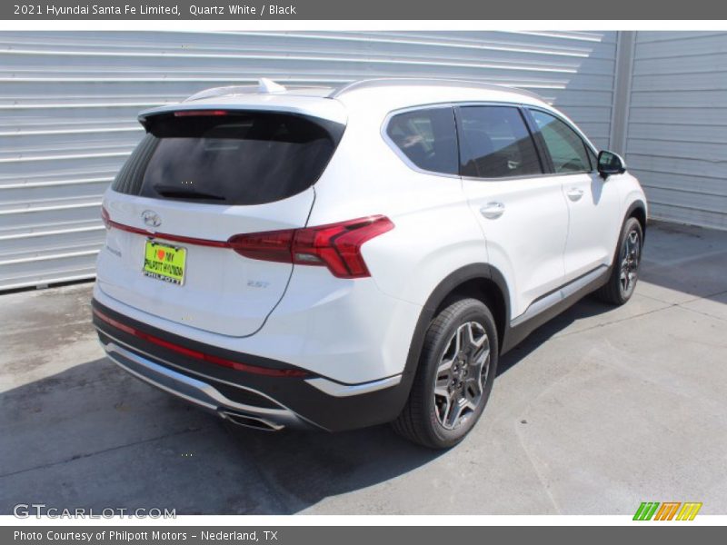Quartz White / Black 2021 Hyundai Santa Fe Limited