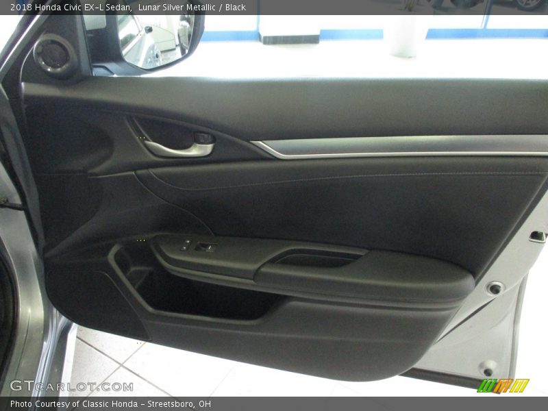 Lunar Silver Metallic / Black 2018 Honda Civic EX-L Sedan