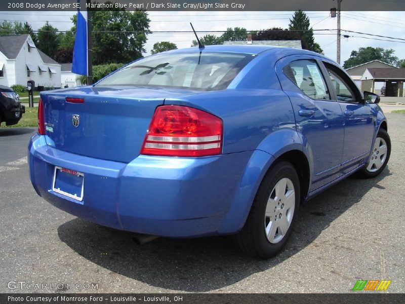 Marathon Blue Pearl / Dark Slate Gray/Light Slate Gray 2008 Dodge Avenger SE
