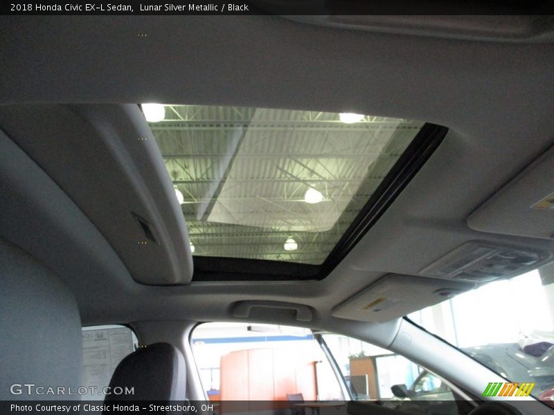 Lunar Silver Metallic / Black 2018 Honda Civic EX-L Sedan