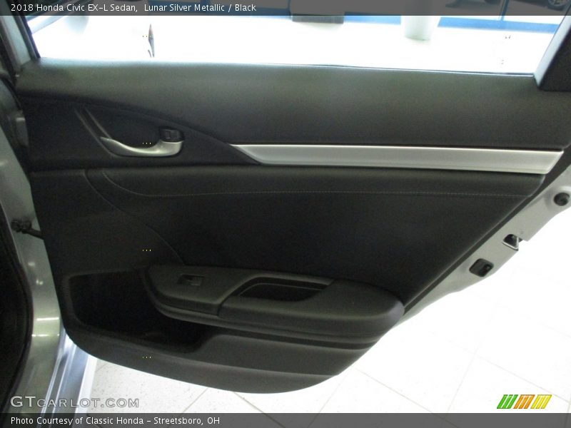 Lunar Silver Metallic / Black 2018 Honda Civic EX-L Sedan