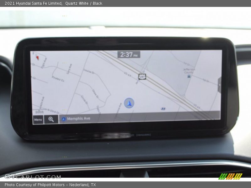 Quartz White / Black 2021 Hyundai Santa Fe Limited