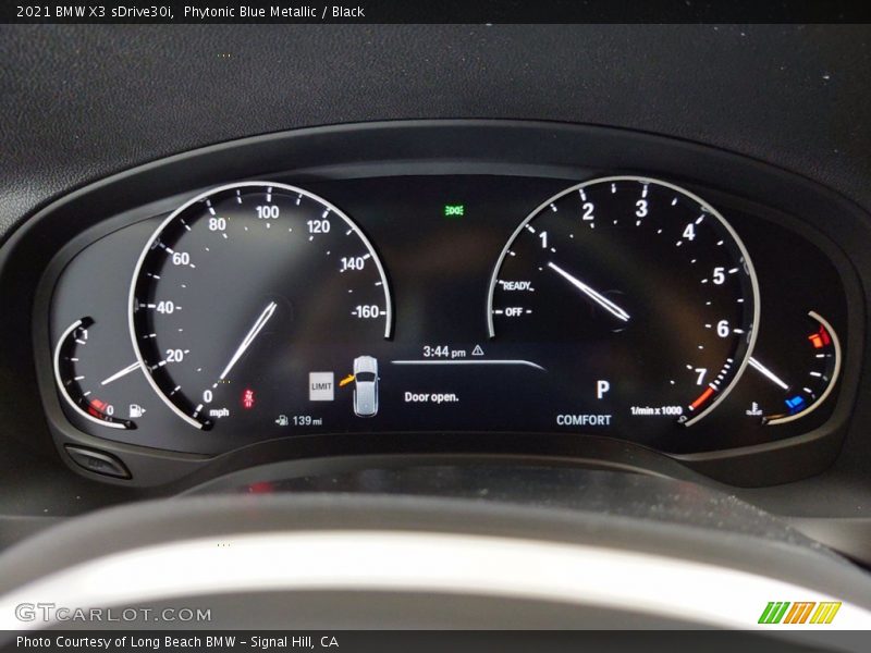 Phytonic Blue Metallic / Black 2021 BMW X3 sDrive30i