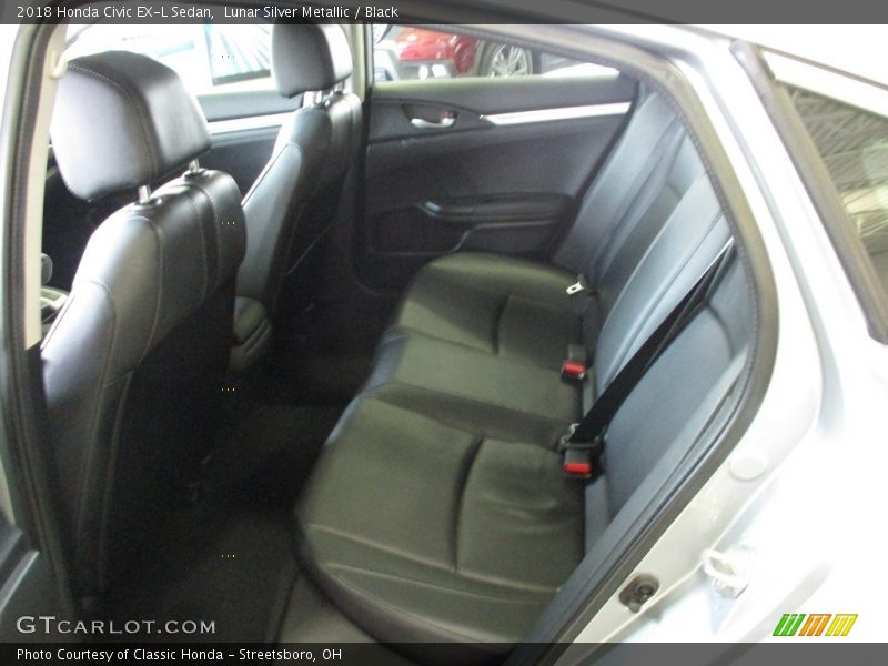 Lunar Silver Metallic / Black 2018 Honda Civic EX-L Sedan
