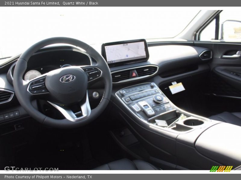 Quartz White / Black 2021 Hyundai Santa Fe Limited