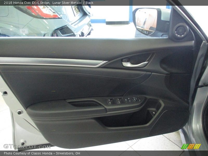 Lunar Silver Metallic / Black 2018 Honda Civic EX-L Sedan
