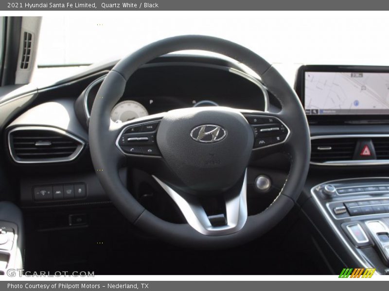 Quartz White / Black 2021 Hyundai Santa Fe Limited