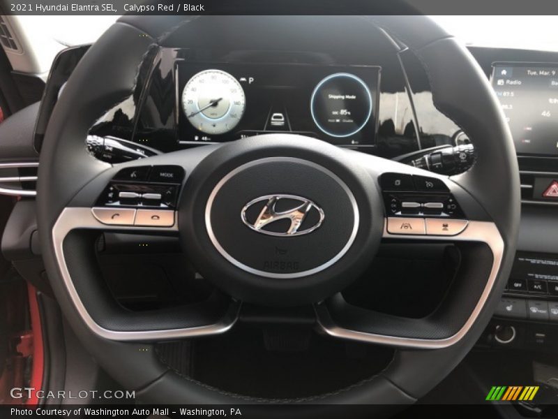 Calypso Red / Black 2021 Hyundai Elantra SEL