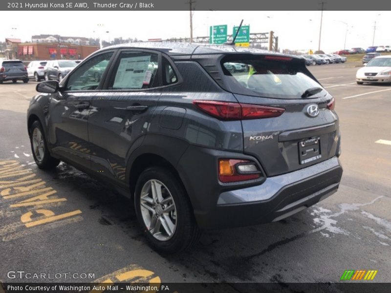Thunder Gray / Black 2021 Hyundai Kona SE AWD