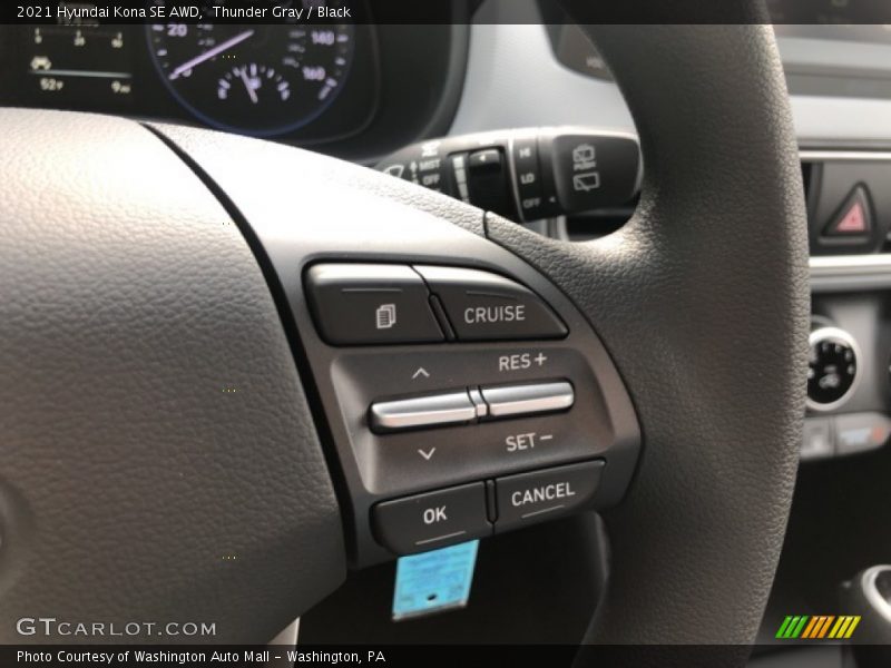 Thunder Gray / Black 2021 Hyundai Kona SE AWD