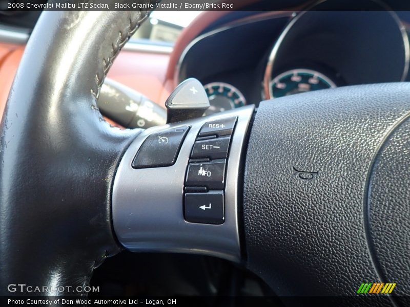 Black Granite Metallic / Ebony/Brick Red 2008 Chevrolet Malibu LTZ Sedan
