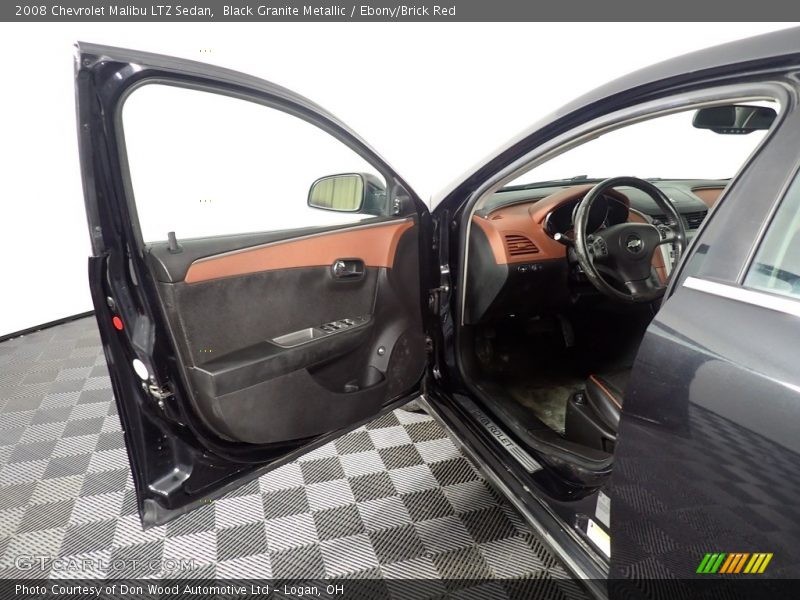 Black Granite Metallic / Ebony/Brick Red 2008 Chevrolet Malibu LTZ Sedan