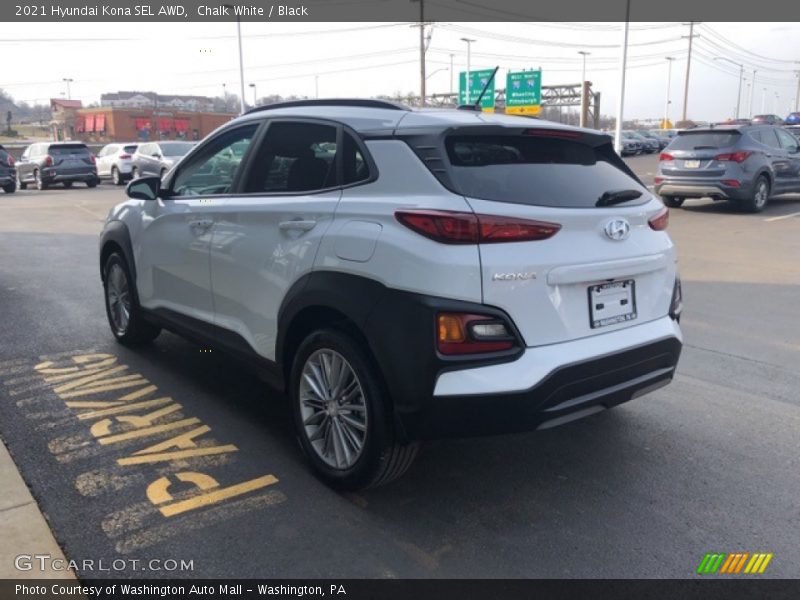 Chalk White / Black 2021 Hyundai Kona SEL AWD