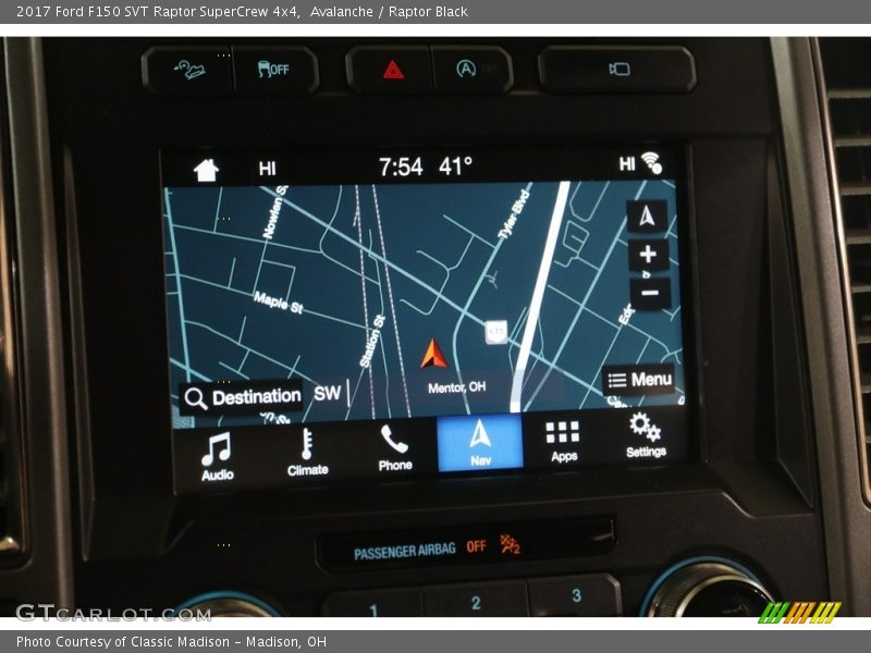 Navigation of 2017 F150 SVT Raptor SuperCrew 4x4