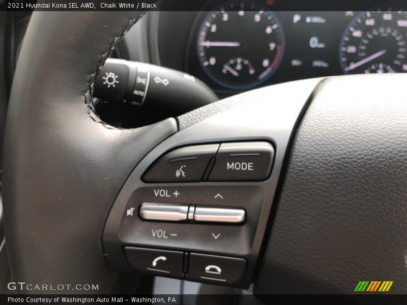 Chalk White / Black 2021 Hyundai Kona SEL AWD