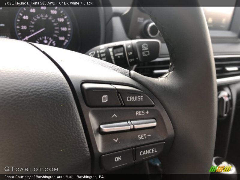Chalk White / Black 2021 Hyundai Kona SEL AWD