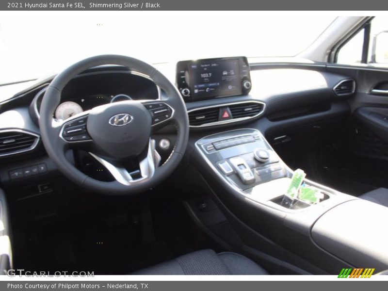 Shimmering Silver / Black 2021 Hyundai Santa Fe SEL