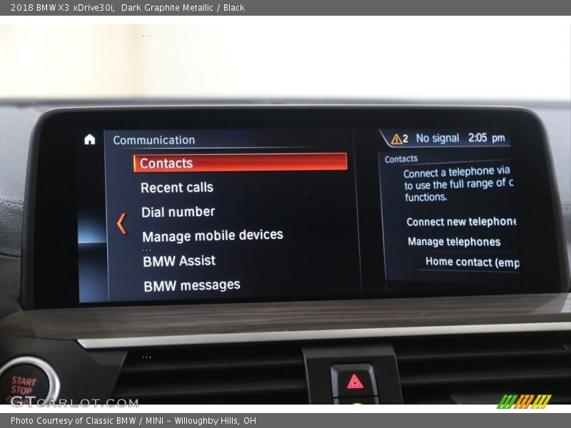 Dark Graphite Metallic / Black 2018 BMW X3 xDrive30i